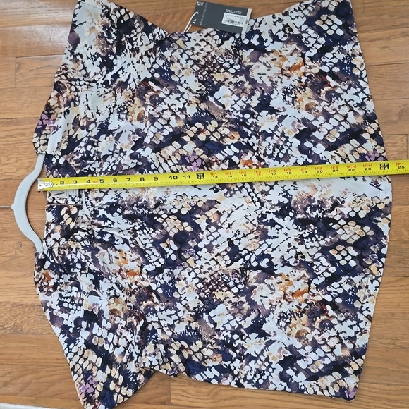 WORTHINGTON BRAND WOMEN'S PURPLE & WHITE SHORT SLEEVE BLOUSE SIZE XL - Picture 12 of 14